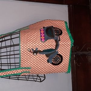 Purse Crossbody Lightweight Scooter Embroidered Whimsical Beach Summer Bag Tote